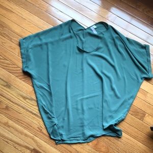 Crepe Tunic Olive Green 1X